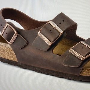Birkenstock Milano oiled leather habana sandals